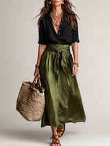Martina | Vestido Maxi de un Hombro Elegante e Fluido