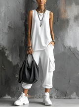 Valentina | Conjunto Casual Suave Con Bolsillos
