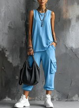 Valentina | Conjunto Casual Suave Con Bolsillos
