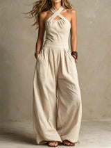 Isabella | Mono Larga Fluida Con Escote Halter
